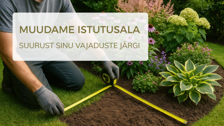 Muudame istutusala suurust
